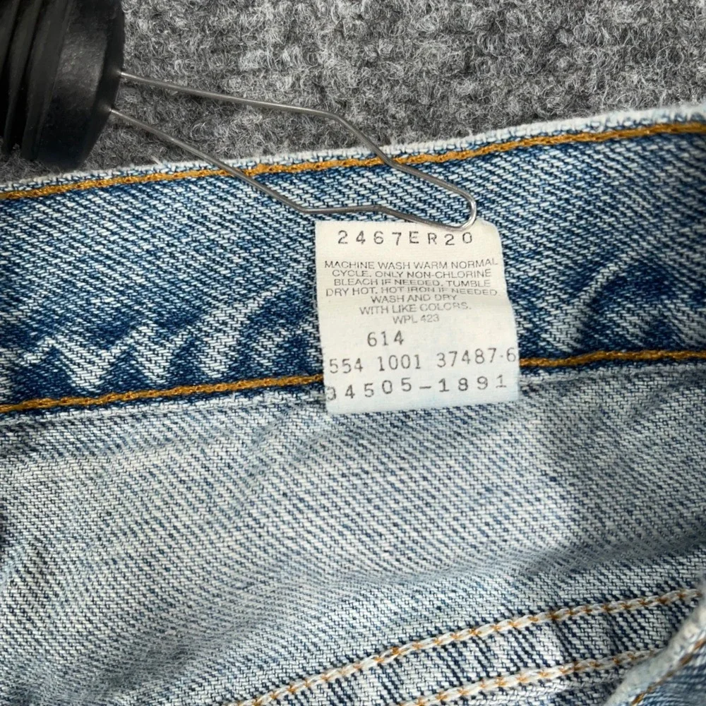 VTG '01 Levi's 505 Regular Fit Denim Shorts Mens 33 Made in USA Light Wash Dad